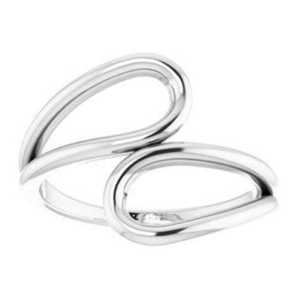 Sterling Silver Loop Bypass Ring - image 3